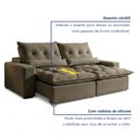 Ver imagem 7 de Sofá Retrátil e Reclinável 3 Lugares 230cm Avalon Super Pillow