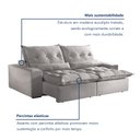 Ver imagem 4 de Sofá Retrátil e Reclinável 4 Lugares 250cm Avalon Super Pillow 
