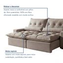 Ver mais imagens de Sofá Retrátil e Reclinável 4 Assentos Veludo Cinza Avalon Super Pillow 250cm