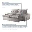 Ver imagem 6 de Sofá Retrátil e Reclinável 4 Lugares 250cm Avalon Super Pillow 