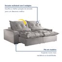 Ver mais imagens de Sofá Retrátil e Reclinável 4 Lugares 250cm Avalon Super Pillow 