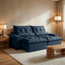 Ver imagem 1 de Sofá Retrátil e Reclinável 3 Lugares 250cm Avalon Super Pillow