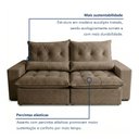 Ver imagem 7 de Sofá Retrátil e Reclinável 3 Lugares 250cm Avalon Super Pillow Veludo Marrom