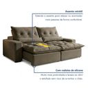 Ver imagem 4 de Sofá Retrátil e Reclinável 3 Lugares 250cm Avalon Super Pillow Veludo Marrom