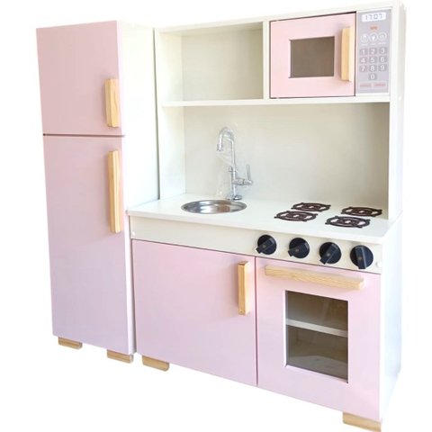 Fogão Cozinha Infantil de Brinquedo Rosa