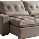 Ver mais imagens de Sofá Retrátil e Reclinável 4 Lugares 290cm Avalon Super Pillow Veludo Cinza