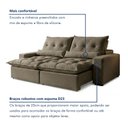 Ver imagem 5 de Sofá Retrátil e Reclinável 4 Lugares 290cm Avalon Super Pillow Veludo Marrom