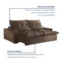 Ver imagem 5 de Sofá Retrátil e Reclinável 5 Lugares 290cm Avalon Super Pillow