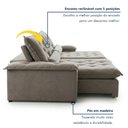 Ver imagem 6 de Sofá Retrátil e Reclinável 2 Lugares 200cm Diamond Super Pillow Veludo Cinza