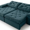 Ver imagem 6 de Sofá Retrátil e Reclinável 2 Lugares 200cm Diamond Super Pillow Azul Veludo Marinho