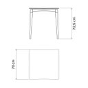 Ver imagem 3 de Mesa Diana Preta Tramontina 70cm em Polipropileno com Pernas de Madeira Natural