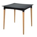 Ver imagem 1 de Mesa Diana Preta Tramontina 70cm em Polipropileno com Pernas de Madeira Natural
