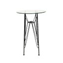 Ver imagem 1 de Base de Mesa Eames Bistrô Alta Ferro Eiffel Cor Preta com Tampo de Vidro Poltronas do Sul Eifel