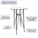 Ver imagem 2 de Base de Mesa Eames Bistrô Alta Ferro Eiffel Cor Preta com Tampo de Vidro Poltronas do Sul Eifel