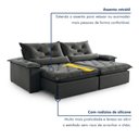 Ver imagem 4 de Sofá Retrátil e Reclinável 2 Lugares 200cm Diamond Super Pillow Cinza Veludo Grafite