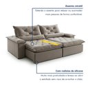 Ver imagem 5 de Sofá Retrátil e Reclinável 2 Lugares 220cm Diamond Super Pillow Veludo Cinza