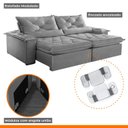 Ver imagem 7 de Sofá Retrátil e Reclinável 4 Lugares 220cm Diamond Super Pillow