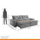 Ver imagem 6 de Sofá Retrátil e Reclinável 4 Lugares 220cm Diamond Super Pillow