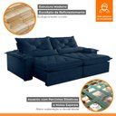 Ver imagem 3 de Sofá Retrátil e Reclinável 4 Lugares 220cm Diamond Super Pillow 