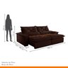 Sofá Retrátil e Reclinável 4 Lugares 220cm Diamond Super Pillow  - 6