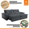 Sofá Retrátil e Reclinável 4 Lugares 220cm Diamond Super Pillow  - 8