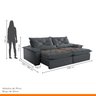 Sofá Retrátil e Reclinável 4 Lugares 220cm Diamond Super Pillow  - 3