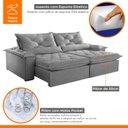 Ver imagem 5 de Sofá Retrátil e Reclinável 4 Lugares 240cm Diamond Super Pillow 