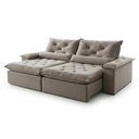 Ver imagem 2 de Sofá Retrátil e Reclinável 3 Lugares 240cm Diamond Super Pillow Veludo Cinza