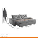 Ver imagem 6 de Sofá Retrátil e Reclinável 4 Lugares 240cm Diamond Super Pillow 