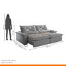 Sofá Retrátil e Reclinável 4 Lugares 240cm Diamond Super Pillow  - 6