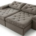 Ver imagem 7 de Sofá Retrátil e Reclinável 3 Lugares 240cm Diamond Super Pillow Veludo Cinza