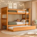 Ver imagem 1 de Treliche Solteiro Madeira Maciça Reforçada C/ Cama Auxiliar