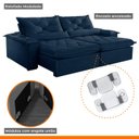 Ver imagem 7 de Sofá Retrátil e Reclinável 4 Lugares 240cm Diamond Super Pillow 