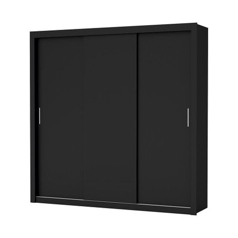 Guarda Roupa Roupeiro Clarice 3 Portas de Correr 4 Gavetas Carioca Preto