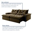 Ver imagem 6 de Sofá Retrátil e Reclinável 4 Lugares 240cm Diamond Super Pillow