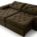 Ver imagem 5 de Sofá Retrátil e Reclinável 3 Lugares 240cm Diamond Super Pillow Veludo Marrom