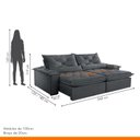 Ver imagem 6 de Sofá Retrátil e Reclinável 4 Lugares 240cm Diamond Super Pillow 