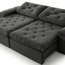 Ver mais imagens de Sofá Retrátil e Reclinável 3 Lugares 240cm Diamond Super Pillow Cinza Veludo Grafite