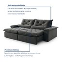 Ver imagem 4 de Sofá Retrátil e Reclinável 4 Lugares 240cm Diamond Super Pillow