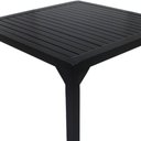 Ver imagem 2 de Mesa Quadrada Haiti 100cm Tampo Ripado em Alumínio Trama Preto