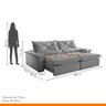 Sofá Retrátil e Reclinável 5 Lugares 280cm Diamond Super Pillow  - 6
