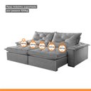 Ver mais imagens de Sofá Retrátil e Reclinável 5 Lugares 280cm Diamond Super Pillow 