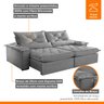 Sofá Retrátil e Reclinável 5 Lugares 280cm Diamond Super Pillow  - 4