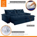 Ver imagem 5 de Sofá Retrátil e Reclinável 5 Lugares 280cm Diamond Super Pillow
