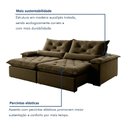 Ver imagem 6 de Sofá Retrátil e Reclinável 3 Lugares 280cm Diamond Super Pillow Veludo Marrom
