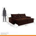 Ver imagem 6 de Sofá Retrátil e Reclinável 5 Lugares 280cm Diamond Super Pillow