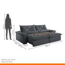Ver imagem 6 de Sofá Retrátil e Reclinável 5 Lugares 280cm Diamond Super Pillow 