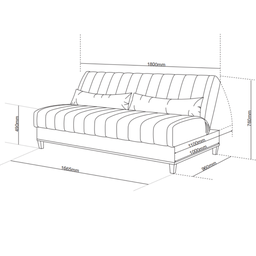 Sofa Cama Veneza 1,80 Reclinável 3 Lugares Veludo Azul - Casa Giulia - 4