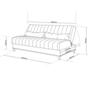 Ver imagem 4 de Sofa Cama Veneza 1,80 Reclinável 3 Lugares Veludo Azul - Casa Giulia