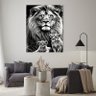 Quadro Decorativo Animais Leão e Seus Filhotes - 200x120 Cm - 2